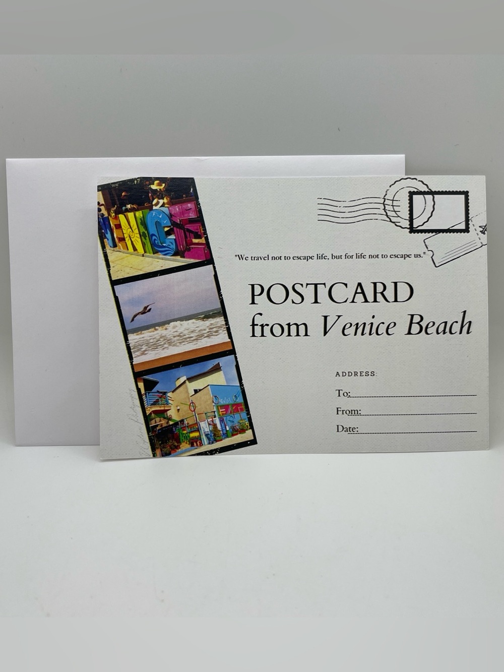 Venice Beach Postcard Greeting Card with Envelope